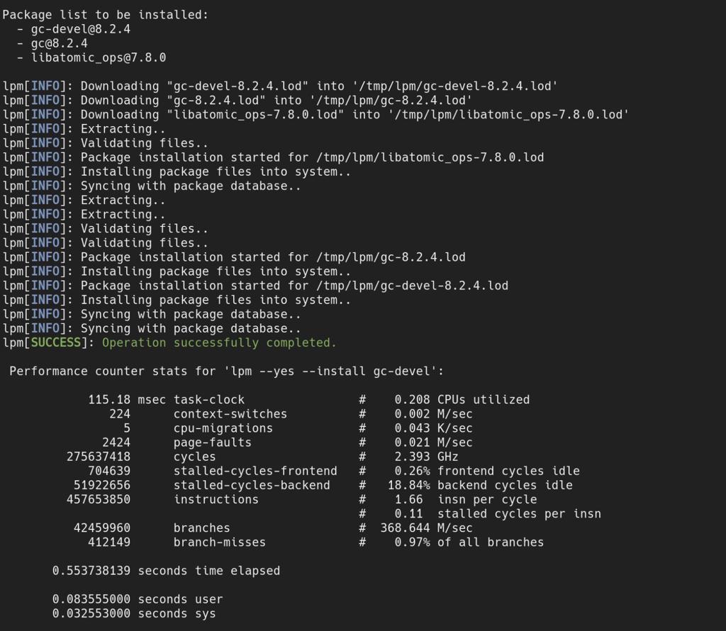 lpm benchmark with remote package